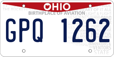 OH license plate GPQ1262