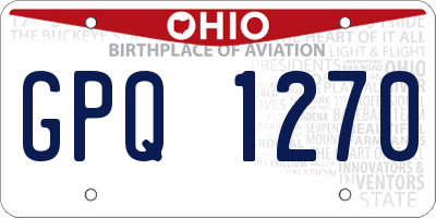 OH license plate GPQ1270
