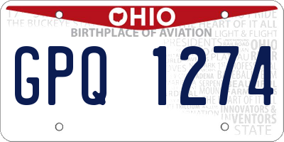 OH license plate GPQ1274