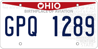 OH license plate GPQ1289