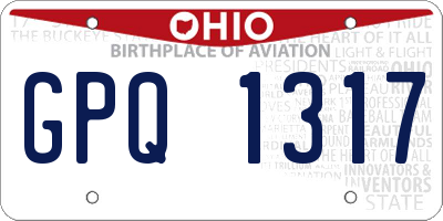 OH license plate GPQ1317