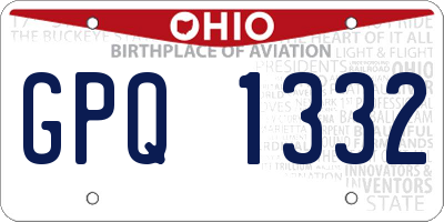 OH license plate GPQ1332