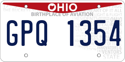 OH license plate GPQ1354