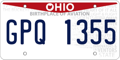 OH license plate GPQ1355