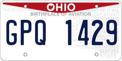 OH license plate GPQ1429