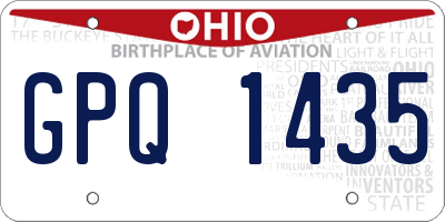 OH license plate GPQ1435