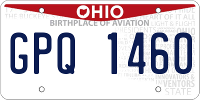 OH license plate GPQ1460