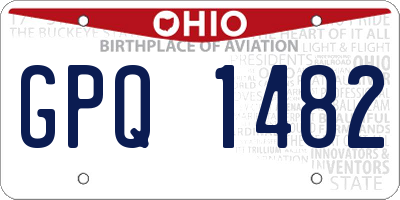 OH license plate GPQ1482
