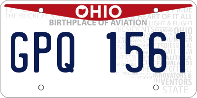 OH license plate GPQ1561