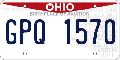 OH license plate GPQ1570