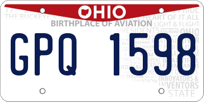 OH license plate GPQ1598