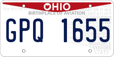 OH license plate GPQ1655