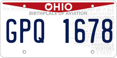 OH license plate GPQ1678