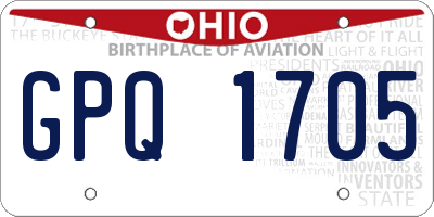 OH license plate GPQ1705