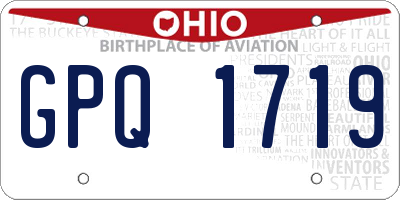OH license plate GPQ1719