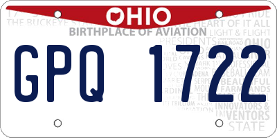 OH license plate GPQ1722