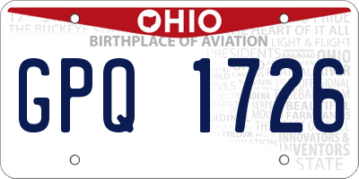 OH license plate GPQ1726