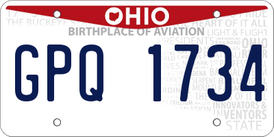 OH license plate GPQ1734