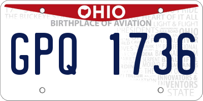 OH license plate GPQ1736
