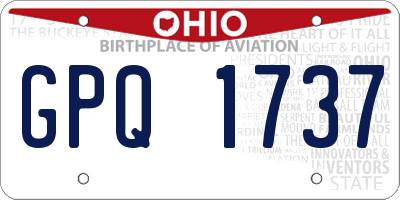 OH license plate GPQ1737