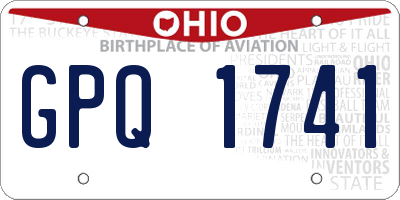 OH license plate GPQ1741