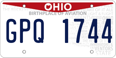 OH license plate GPQ1744