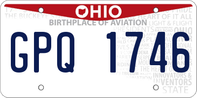 OH license plate GPQ1746