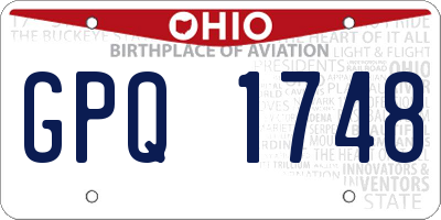OH license plate GPQ1748