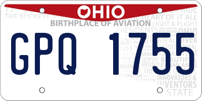 OH license plate GPQ1755