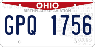 OH license plate GPQ1756