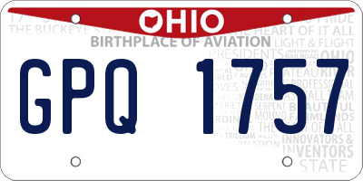 OH license plate GPQ1757