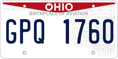 OH license plate GPQ1760