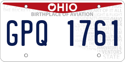 OH license plate GPQ1761