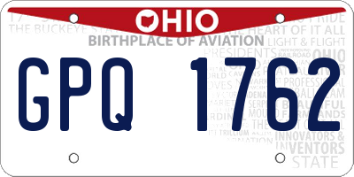 OH license plate GPQ1762