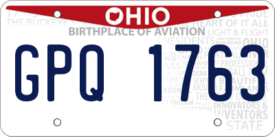 OH license plate GPQ1763