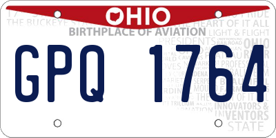 OH license plate GPQ1764