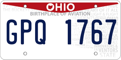 OH license plate GPQ1767