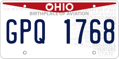 OH license plate GPQ1768