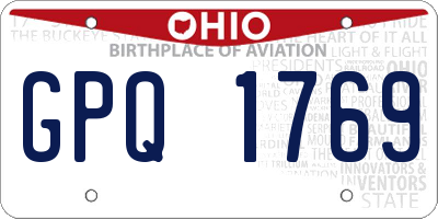 OH license plate GPQ1769