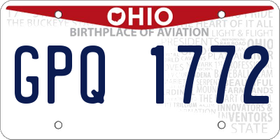 OH license plate GPQ1772