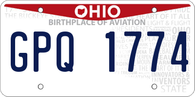 OH license plate GPQ1774