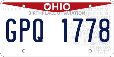 OH license plate GPQ1778