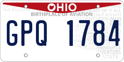 OH license plate GPQ1784