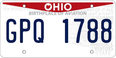 OH license plate GPQ1788