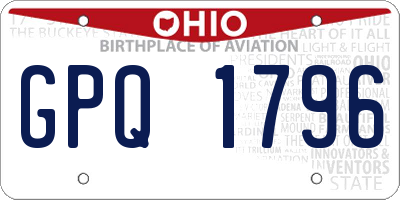 OH license plate GPQ1796