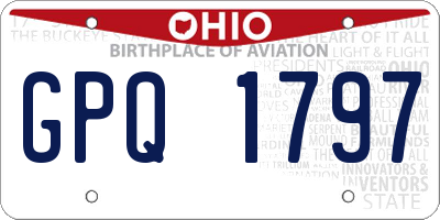 OH license plate GPQ1797