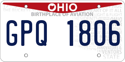 OH license plate GPQ1806