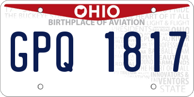 OH license plate GPQ1817