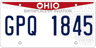 OH license plate GPQ1845