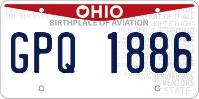 OH license plate GPQ1886